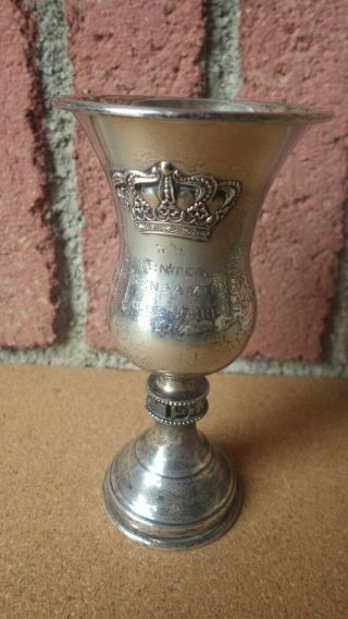 Vintage 1970 Esco Sterling Silver Footed Judaica Kiddush Cup 6 1/8 " 137.  7 Gr