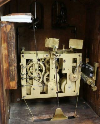 Spectacular Antique Carved Walnut 3 Train 4 Musical Tunes Automaton Cuckoo Clock 12