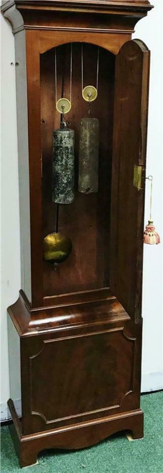 Luxury Antique English Regency Flame Mahogany 8 Day Grandfather Longcase Clock 8