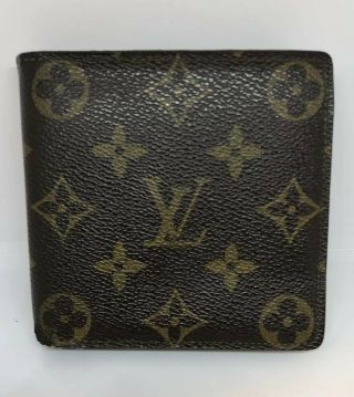 Auth Louis Vuitton Vintage Monogram Leather Men’s 3 Card Bifold Wallet Slim