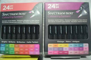 Spectrum Noir Alcohol Markers brights,  lights,  vintage,  core ess 96 total 3