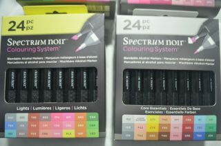 Spectrum Noir Alcohol Markers brights,  lights,  vintage,  core ess 96 total 4