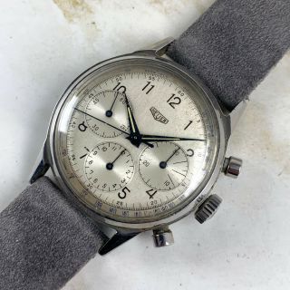 Vintage Heuer Pre - Carrera Chronograph 38mm Ref.  2447 Wristwatch NR Valjoux 71 2