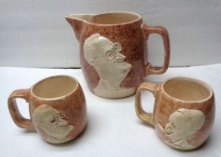 Vintage 1932 Prohibition Repeal Happy Days Are Here Again Pitcher And Mugs