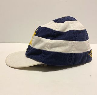Vintage Rare 90s Polo Ralph Lauren Cricket Club Blue Bleeker Hat Cap SPELL OUT L 6