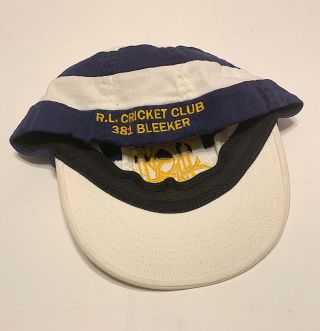 Vintage Rare 90s Polo Ralph Lauren Cricket Club Blue Bleeker Hat Cap SPELL OUT L 7