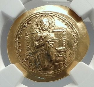 Jesus Christ Ancient 1059ad Gold Byzantine Coin Of Constantine X Ngc Chau I77376