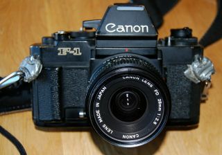 Vintage Canon F - 1 35mm Slr Camera & Fd 28mm 1.  28 Lens For Restoration