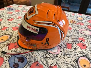 Extremely Rare Lyn St.  James Race Helmet Worn at 2000 Indianapolis 500 2