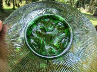 Northwood POPPY SHOW ANTIQUE CARNIVAL ART GLASS PLATE GREEN FANTASTIC EXAMPLE 9