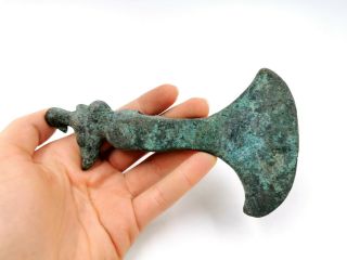 Ancient Celtic Ca.  800 Bc Bronze Zoomoprhic Ritual Axe - Rare R552