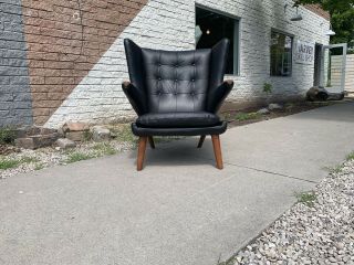 Authentic Hans Wegner Papa Bear Lounge Chair For Ap Stolen Danish Modern 2