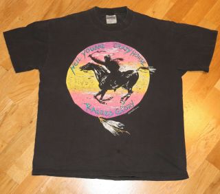 1991 Neil Young Vintage Rare Rock Concert Tour Tee T - Shirt (xl) 80 