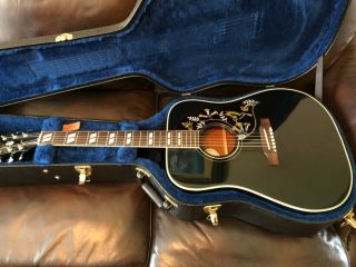 2012 Gibson Hummingbird Guitar Ebony Custom Very Rare w LR Baggs Pick Up & OHSC 2