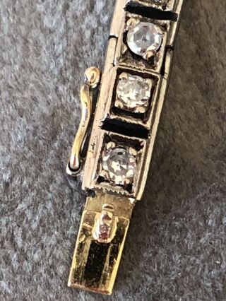 Gorgeous Antique Old Cut Diamond Tennis Bracelet 18ct White Gold 18k 3