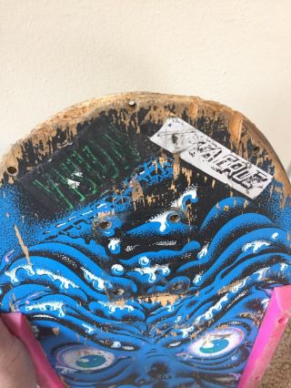 vintage Santa Cruz skateboards Rob Roskopp face deck NOT A REISSUE 3
