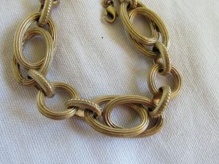 Vintage Signed Stephen Dweck Chain Bracelet Sterling Silver w/ Bronze 7