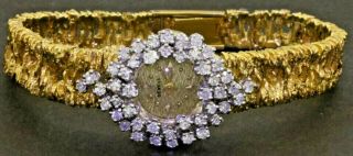 Vintage Heavy 18k 2 - Tone Gold Elegant 2.  30ctw Vs Diamond Mechanical Ladies Watch