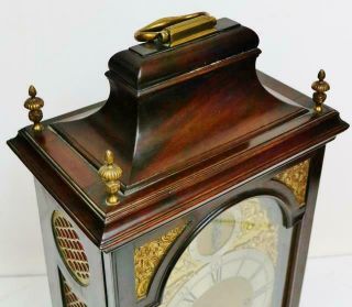 Rare Antique C1770 Mahogany Triple Fusee Musical 8 Bell Bell Top Bracket Clock 4