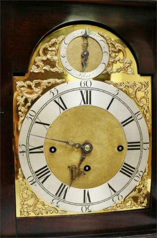 Rare Antique C1770 Mahogany Triple Fusee Musical 8 Bell Bell Top Bracket Clock 9