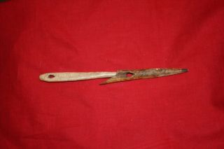 Ancient Pair Transfer Shaft Toggle Harpoon Alaskan Eskimo Inuit Artifact 4