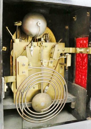 Rare Antique Ebonised & Ormolu Triple Fusee Musical 8 Bell Bracket Clock 12