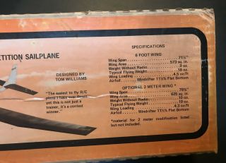 Craft Air Drifter II Vintage Sail Plane kit from the 70 ' s By Tom Williams 108 2