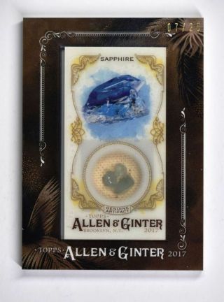 2017 Topps Allen And Ginter Framed Mini Gems Ancient Fossil Relics Sapphire /25