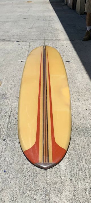 VINTAGE DUKE KAHANAMOKU LONGBOARD SURFBOARD FROM THE 60s. 12