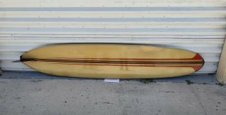 VINTAGE DUKE KAHANAMOKU LONGBOARD SURFBOARD FROM THE 60s. 9
