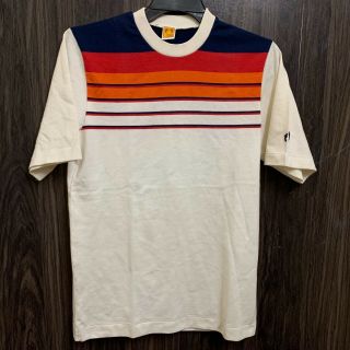 Vintage 70s 80s Hang Ten Striped Multi Colour Suffer Style T Shirt Size M