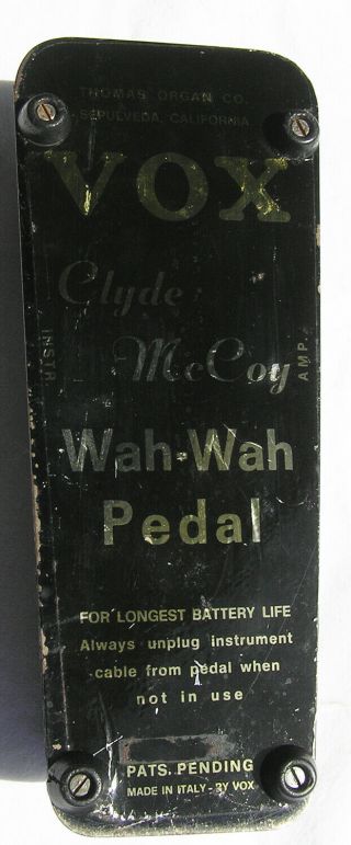 1968 VOX Clyde McCoy Script bottom WAH WAH Made in Italy in the box 68 Rare 3
