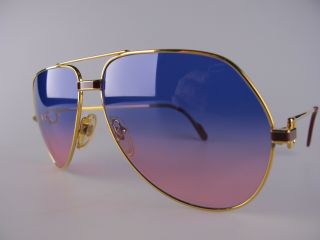 Vintage 80s Cartier Vendome Sunglasses Size 62 - 14 Men 