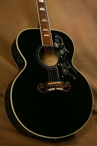 1993 Gibson Sj - 200 Ebony Rare Acoustic Guitar Black J - 200