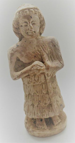 Rare Ancient Near Eastern Terracotta Worshipper Statuette Circa 3000bce