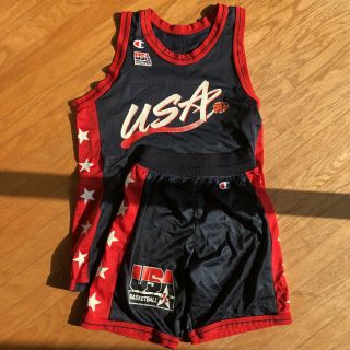 Rare Vintage Champion 1996 Olympics Team Usa Set Blank Jersey And Shorts