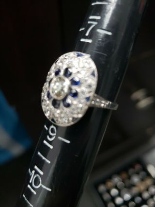 Platinum antique vintage diamond ring 2
