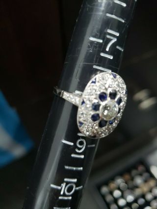 Platinum antique vintage diamond ring 3