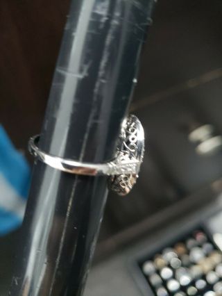 Platinum antique vintage diamond ring 4