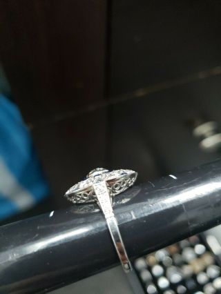 Platinum antique vintage diamond ring 5
