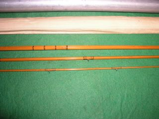 Lyle Dickerson 3ps.  1tp.  9 1/2 ft.  split bamboo fly rod serial number 962013 - SH 3
