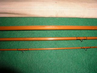 Lyle Dickerson 3ps.  1tp.  9 1/2 ft.  split bamboo fly rod serial number 962013 - SH 6