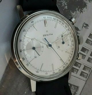 ZENITH CHRONOGRAPH SPORTS CALIBER 146 D OVERSIZE CASE 36.  6 MM Stainless Steel 4