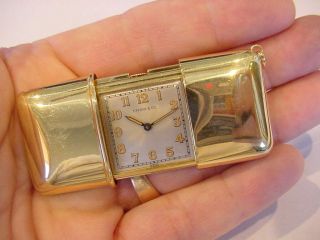RAREST MOVADO 1930’s ERMETO 18K SOLID GOLD for TIFFANY & Co Wow 8
