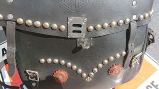 Harley saddlebag Lock Tite Panhead Knucklehead UL 45 vintage LockTite antique 10
