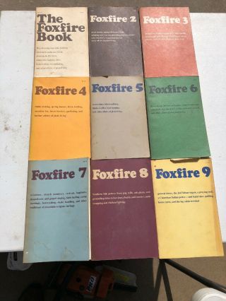 Vintage Foxfire Books Set 1 - 9 Survival Homestead Skills Hunt Food Prep Building