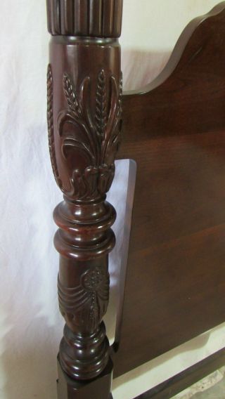 Thomasville Mahogany Rice King Bed Bedroom Set Carved 6
