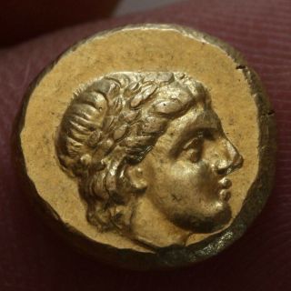 Ancient Greek Gold Uncertain Coin Circa 500 - 300 Bc