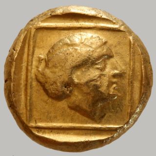 ANCIENT GREEK GOLD UNCERTAIN COIN CIRCA 500 - 300 BC 3