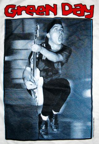 Vintage Long Sleeve Shirt - Green Day - Billie Joe Armstrong Tour 1991 T - Shirt L